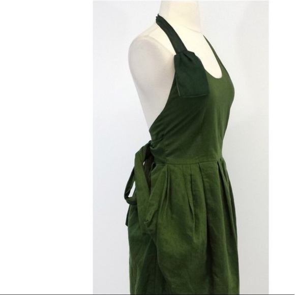 Cynthia Rowley green halter dress - Picture 2 of 3